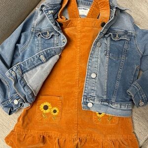 Gymboree dress with Old Navy jean jacket